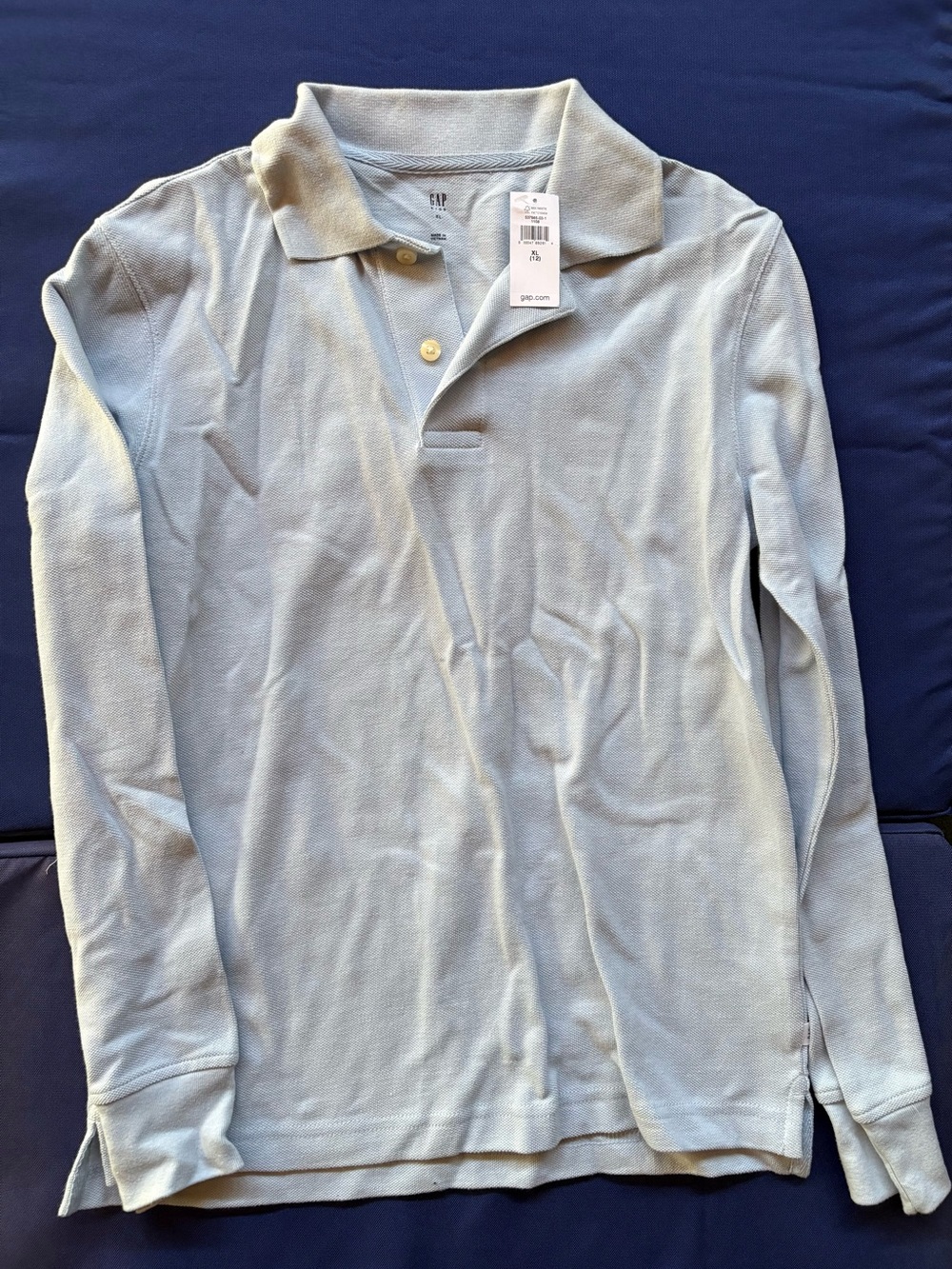 GAP Light Blue Long Sleeve Polo